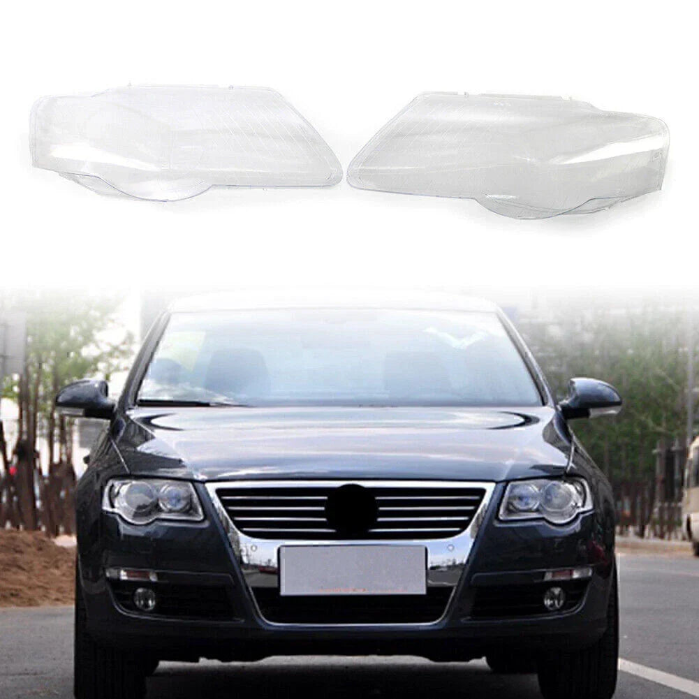 Clear Lens Covers for VW Passat B6 (2006-2011) - 1 Pair Front Headlight