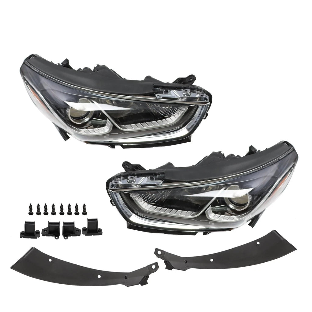 Halogen Headlight Assembly Pair for Hyundai Sonata (2018–2019) W/ Bulbs