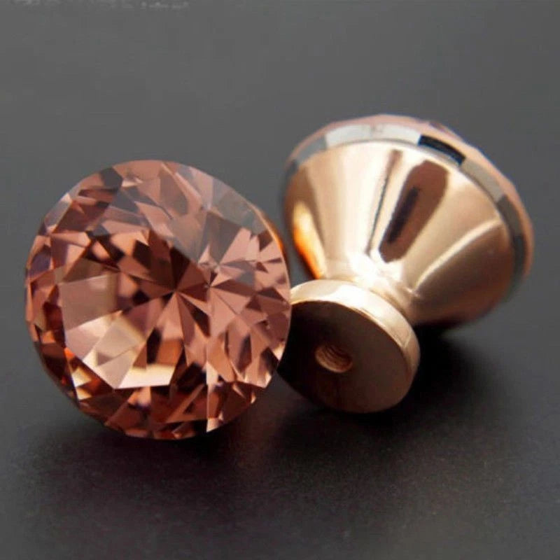Set of 2 Drawer Knobs for Cabinet Door (30mm, Rose Gold)