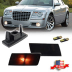Smoke Lens Front Side Marker Lights for Chrysler 300 (2005–2010) with Amber LED