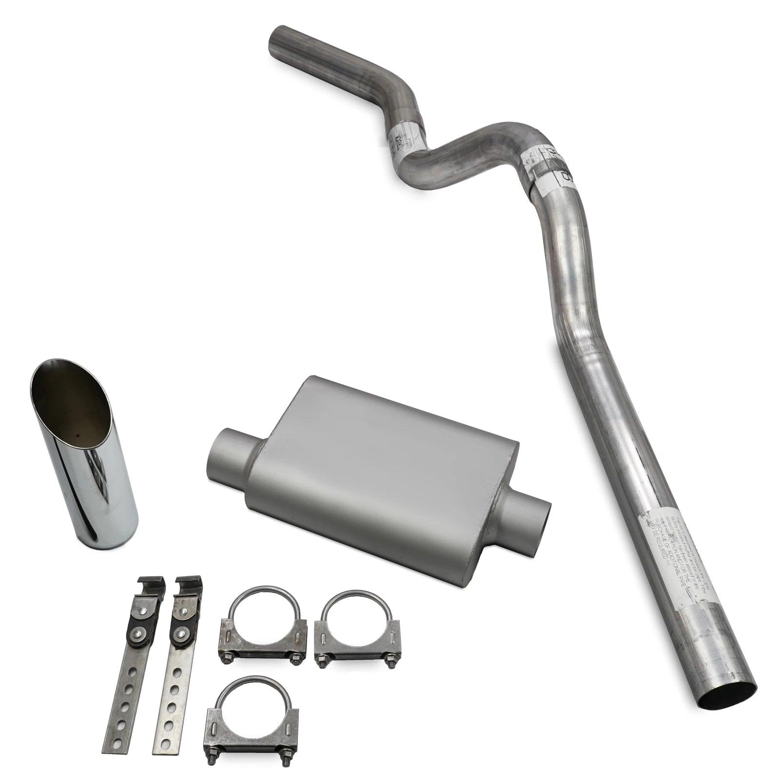 3" Exhaust Kit for Ford F-150 (1987–1997) - Dual Chamber, Slash Exit