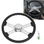 18" Black 3 Hole Steering Wheel for Freightliner Kenworth Peterbilt Mack