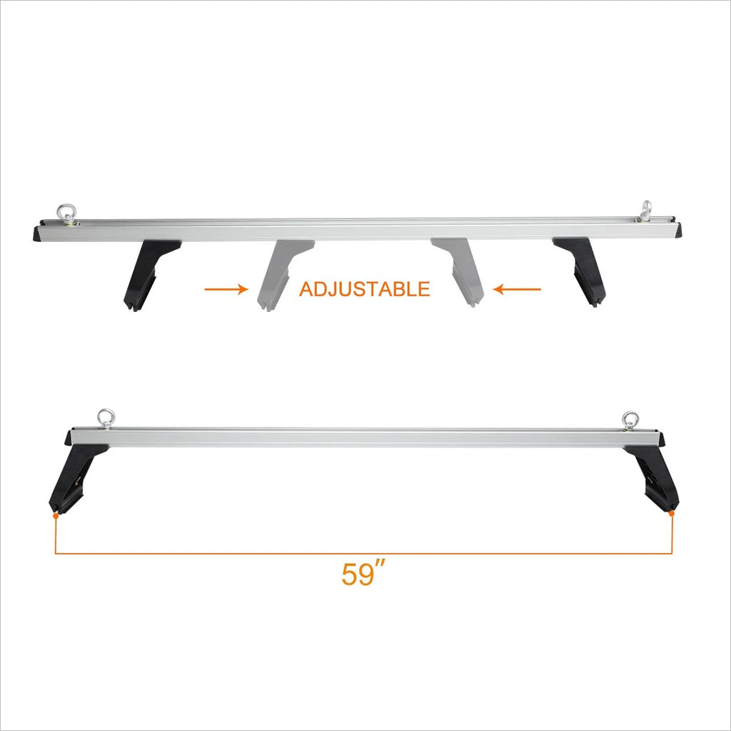 3Pcs Universal 58" Aluminum Roof Rack Crossbar Cargo Carrier