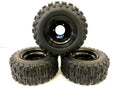 Set of 2 DWT Black Wheels & ITP Holeshot Snow Hog Tires for Honda ATC 70 (1970–1985)