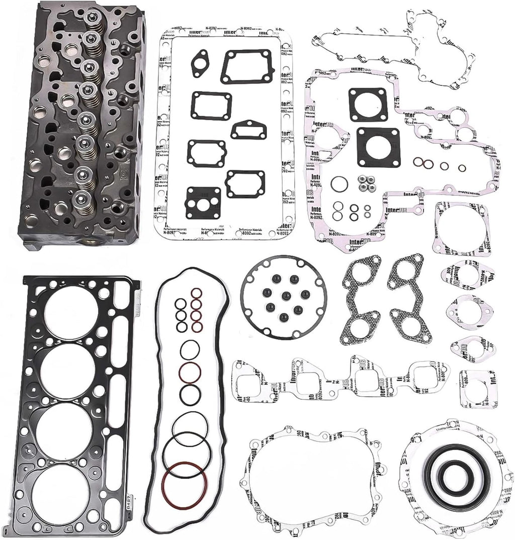 Complete Cylinder Head & Full Gasket for Kubota V2203/Bobcat 753 763 773