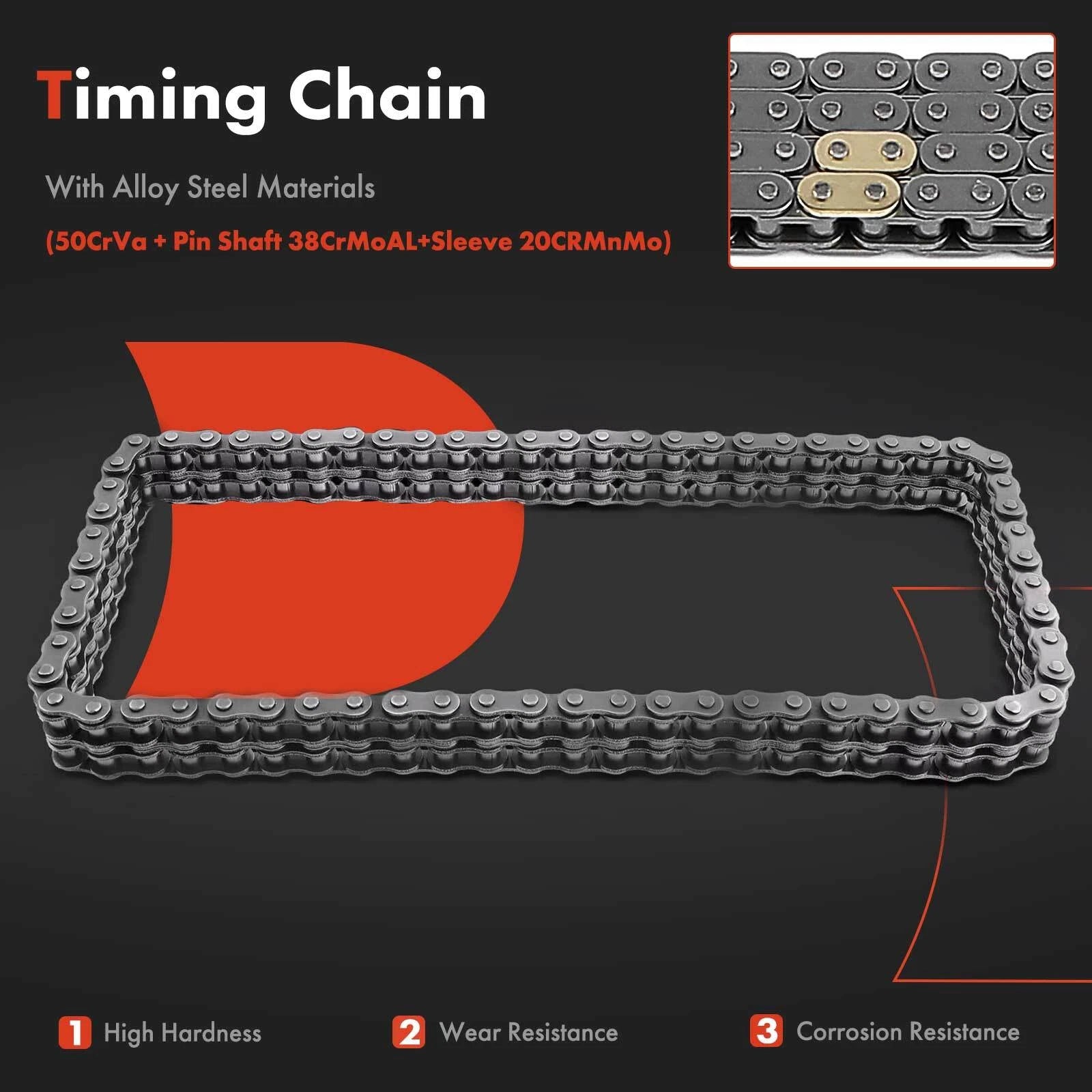 3X Timing Chain Kit for Chevy Malibu, Impala, Camaro (1965–1976)