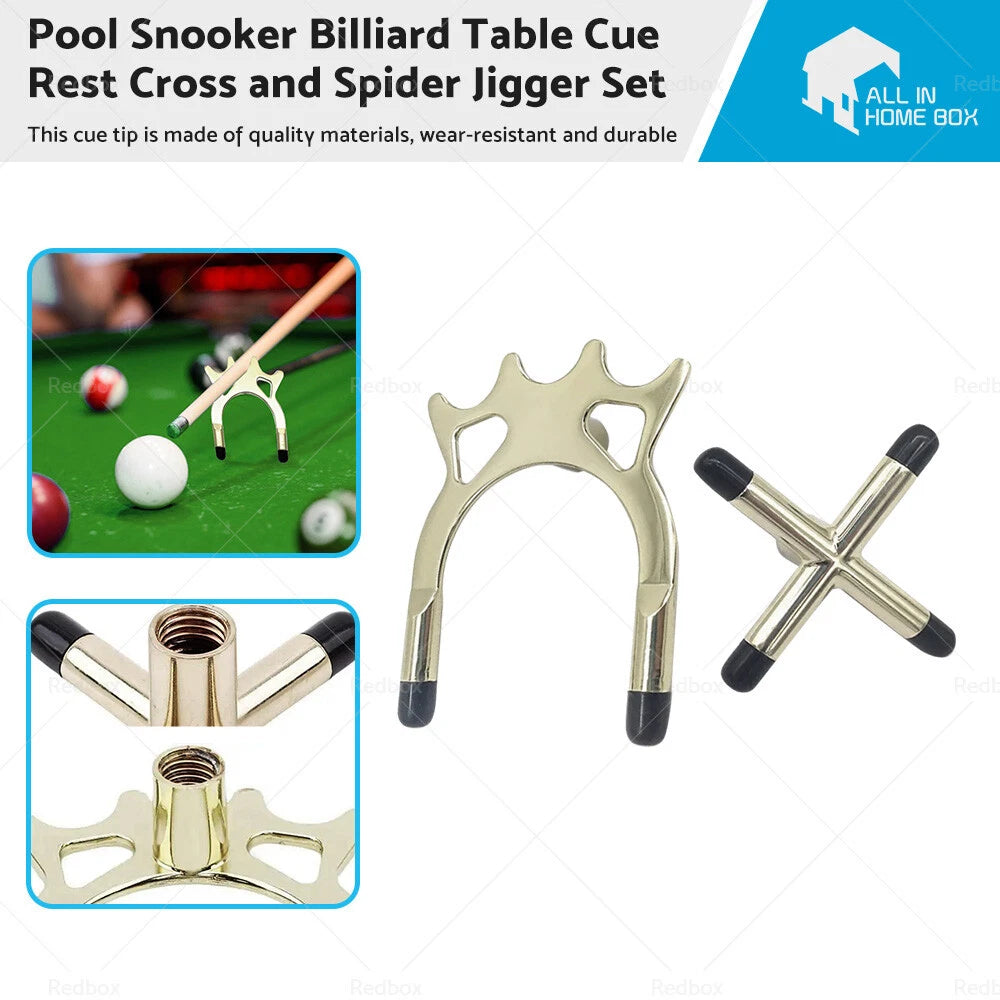 Set of 4 Cue Rest Cross Spider Jiggers for Pool Snooker Billiards