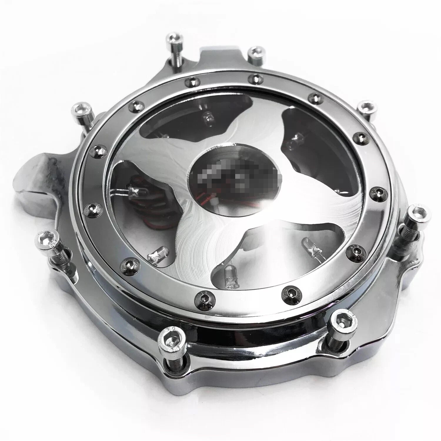 Engine Stator Cover Clear Green LED for Honda CBR1000RR (2004–2007) & CB1000RA (2008–2024)