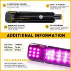 Set of 2 Purple Door Panel Courtesy Lights for Chevrolet GMC Cadillac (1999–2006)