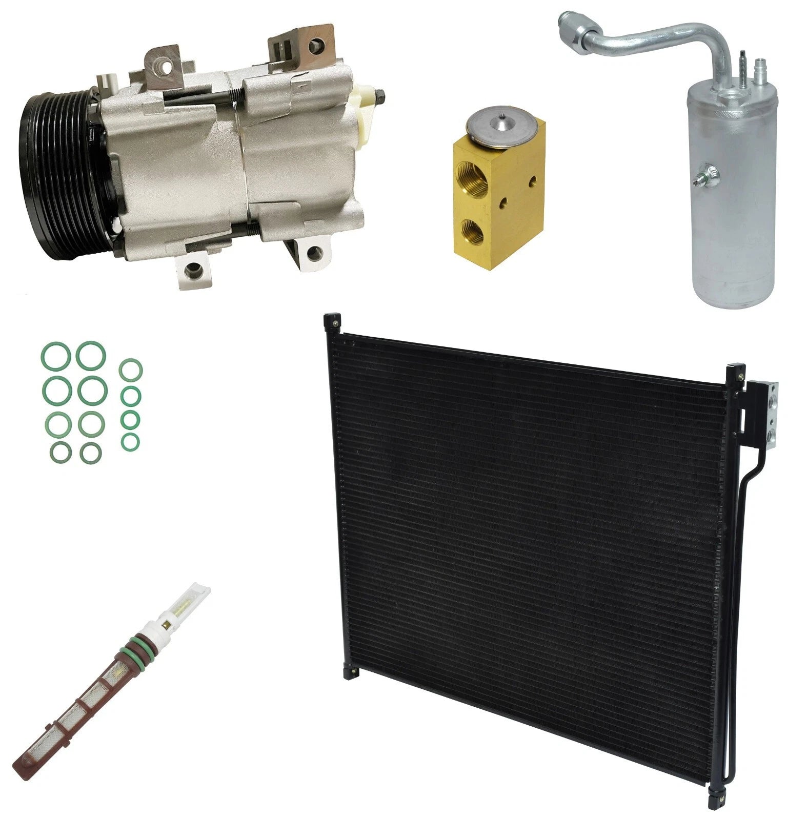 AC Compressor Kit With Condenser for Ford Excursion 7.3L (2000–2005)