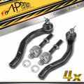 Set of 4 Inner & Outer Tie Rod Ends for Honda Accord (2003–2007) Acura TSX (2004–2008)