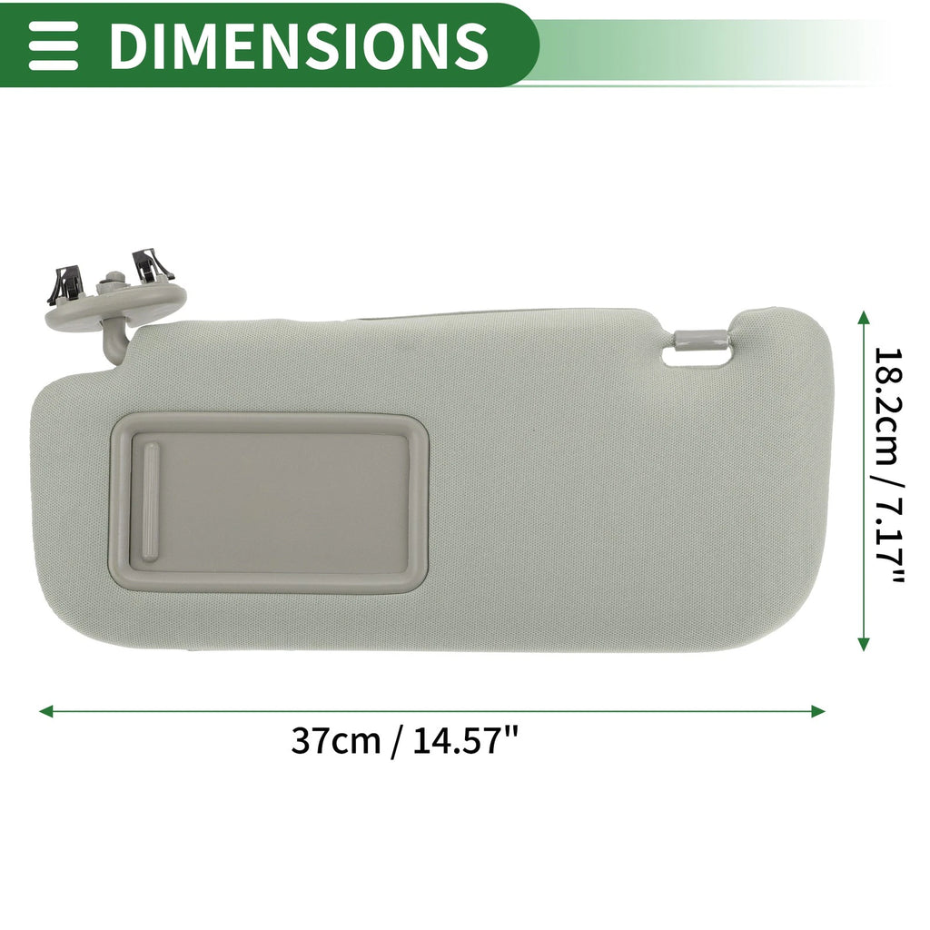 Left Sun Visor for Toyota Corolla (2009–2013) with Mirror No. 74320-12L50-B0