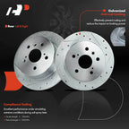 Rear Drilled Rotor Brake Pads & Caliper for Toyota Camry Avalon (2012–2017)