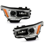 Set of 2 LED DRL Chrome Halogen Headlights for GMC Acadia (2017–2019)