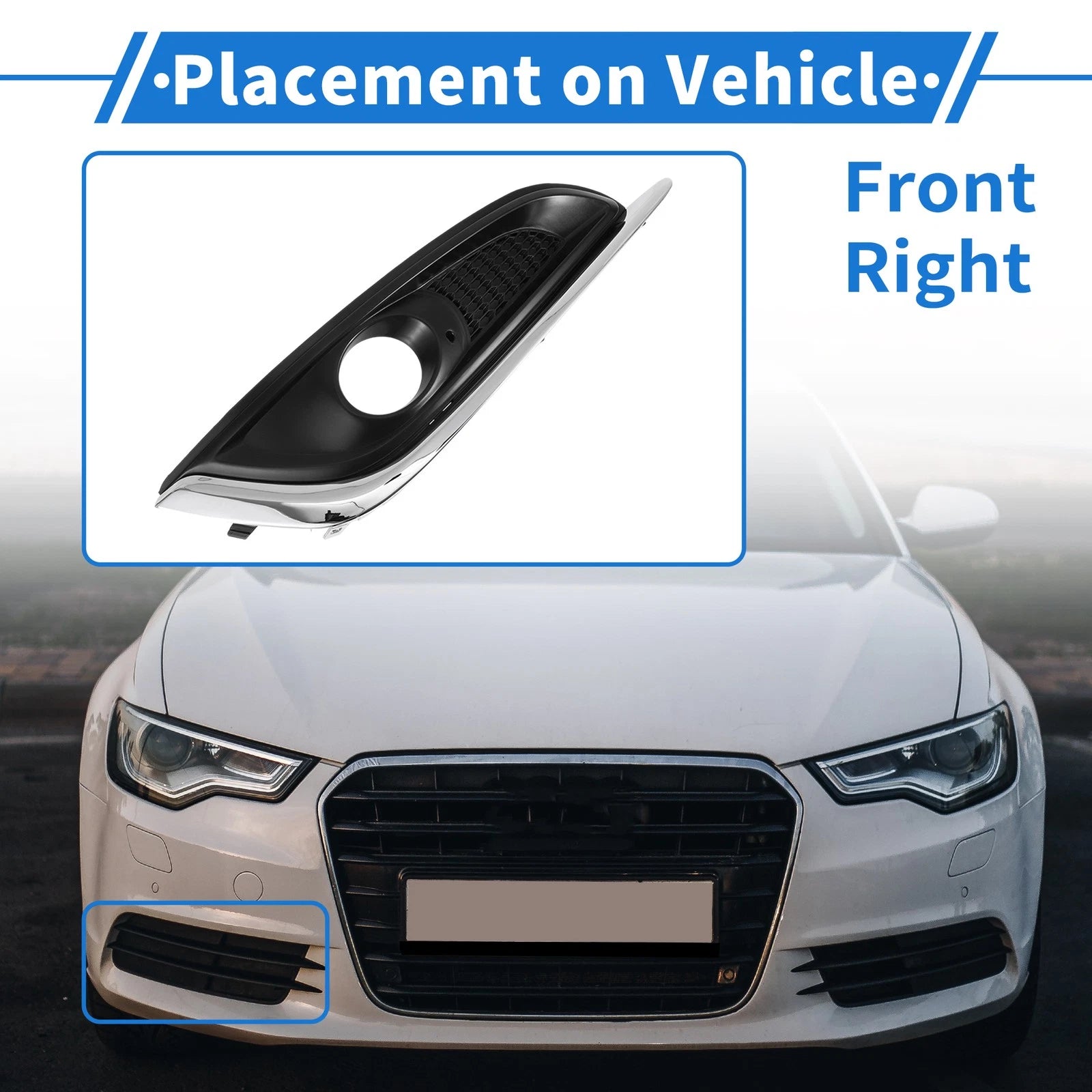 1 Pc Fog Light Grill for Buick Regal (2014–2017) No. 23144350