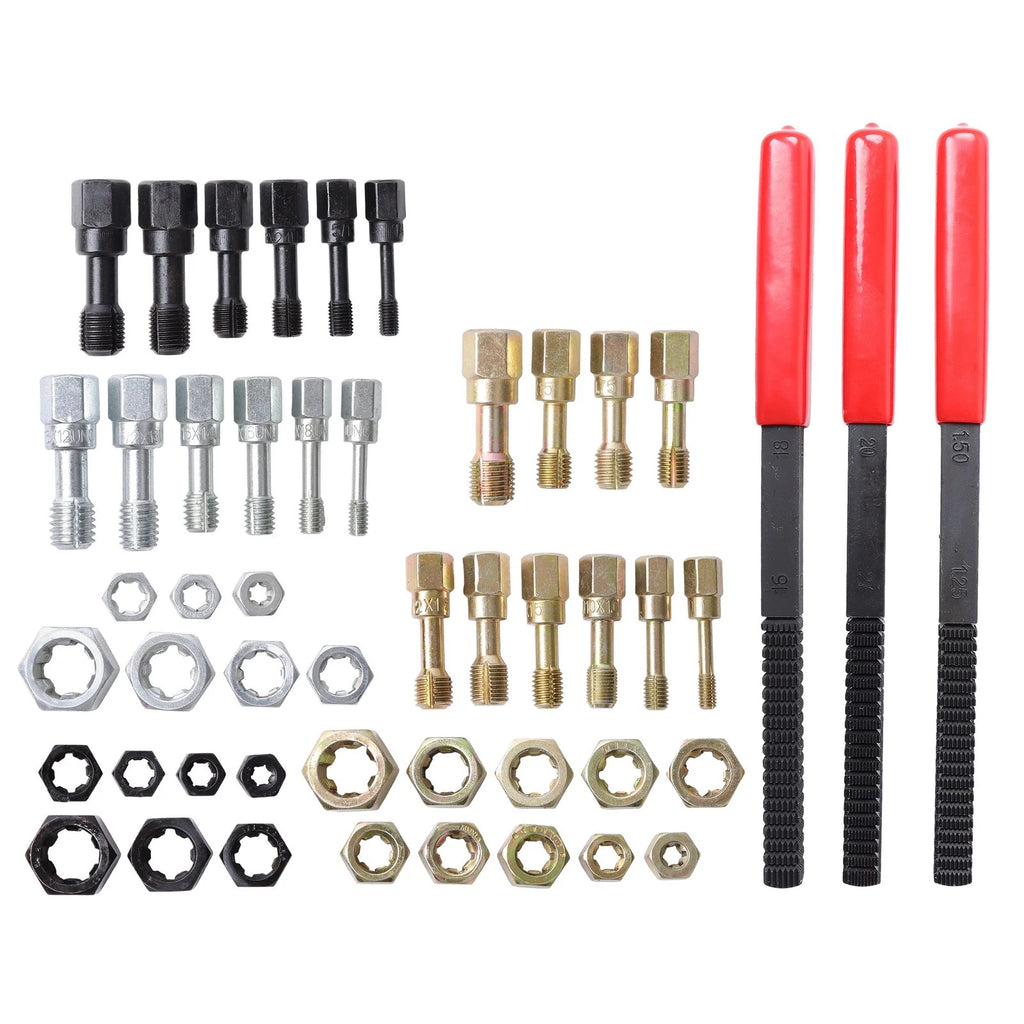 49-Piece Thread Repair Chaser Set for Metric Rethreading