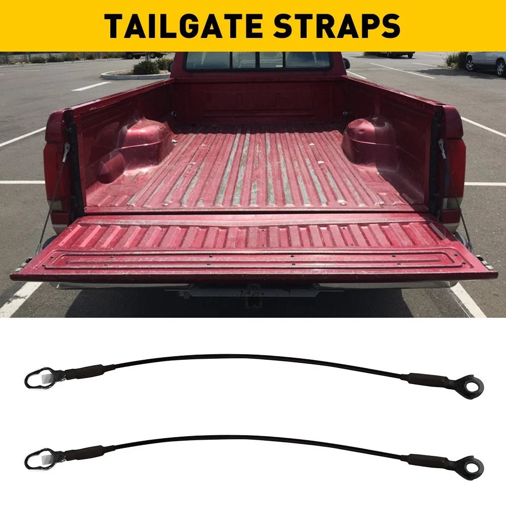 Set of 2 Rear Tailgate Cables Straps for Ford F150 F250 F350 (1983–1996)