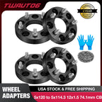 4PCS 1" Wheel Adapters for Chevy Camaro Corvette S10 (12x1.5) (5x4.75-5x4.5) (1982–2024)