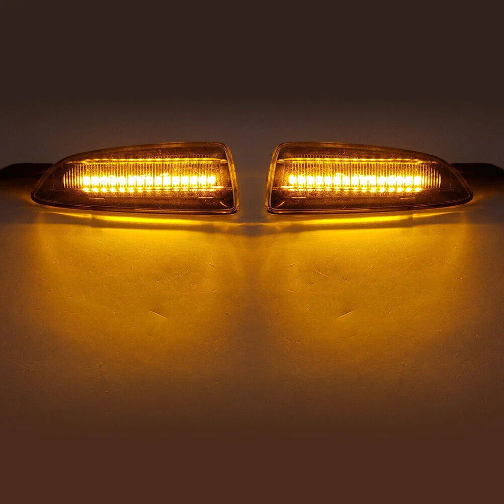 Clear Dynamic Amber LED Front Side Marker Lights for Opel Astra (2010-2019)