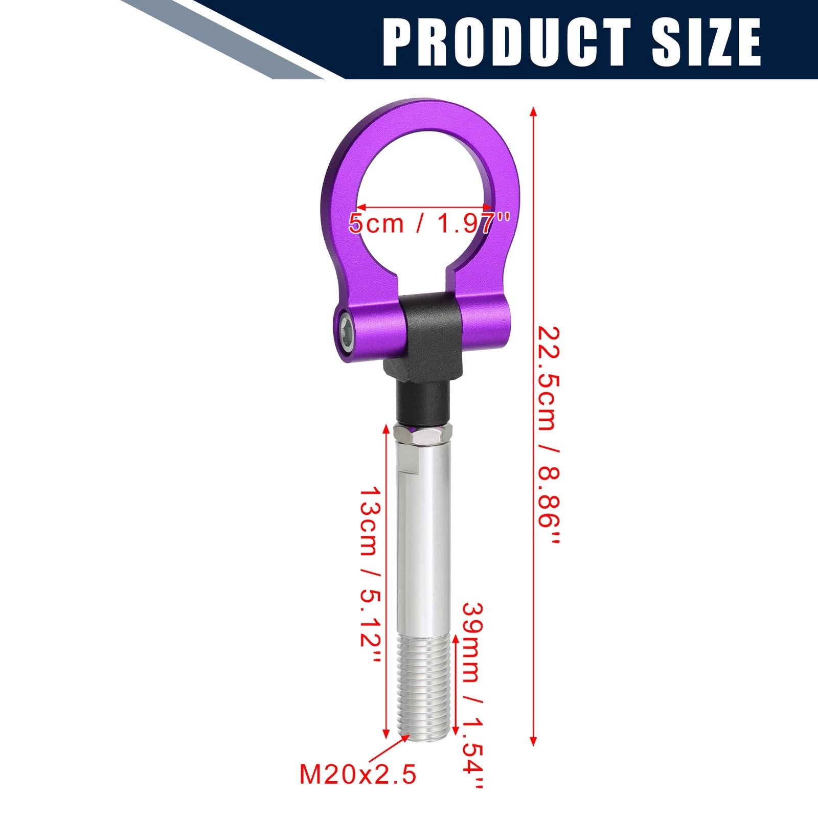 Tow Hook Screw for Hyundai Veloster (2012–2017) - Purple Round