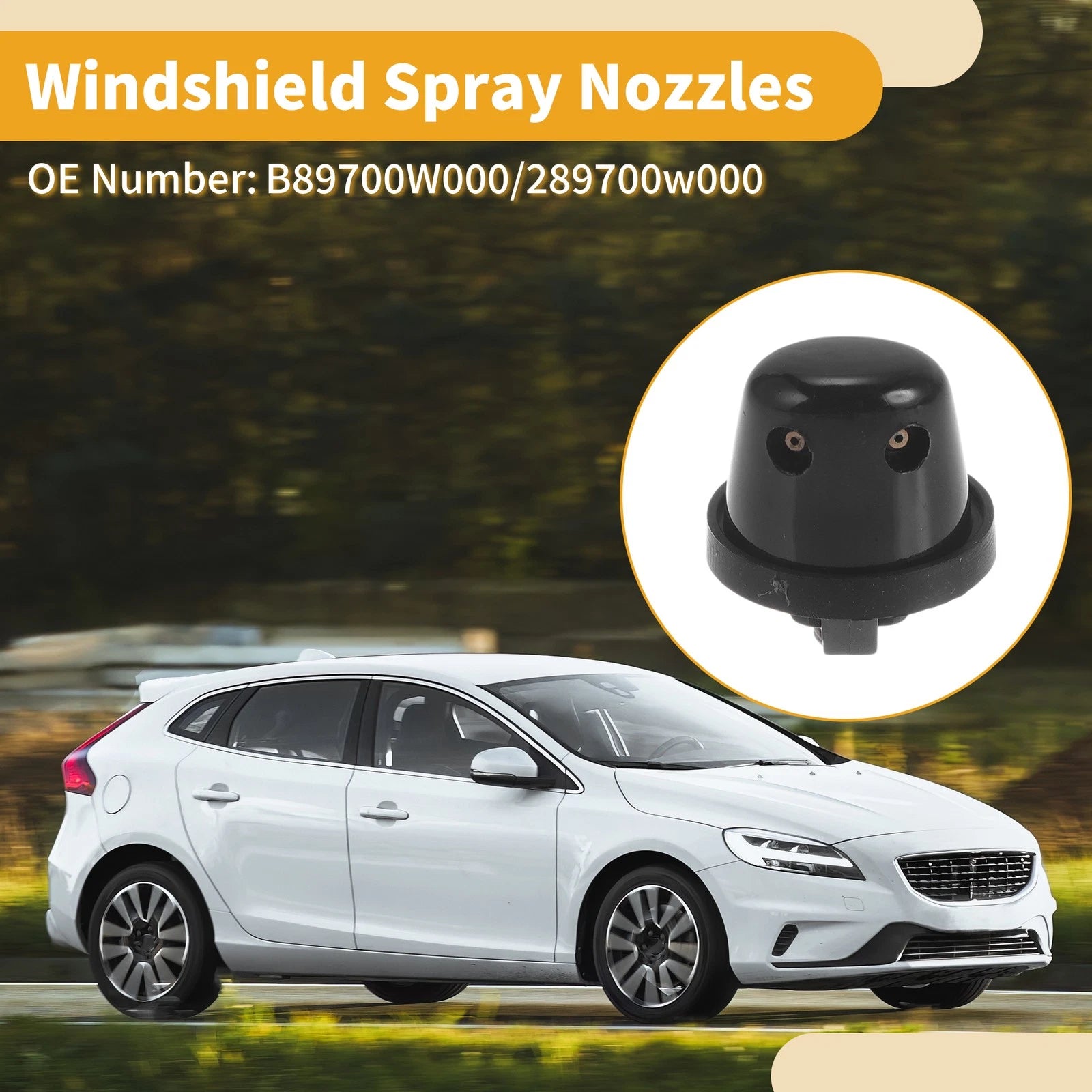 2 Pcs Front Windshield Washer Nozzle for Infiniti QX4 (1999–2003) No.B89700W000
