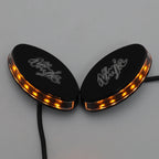 Black LED Signal Mirror Block Off Plate for Kawasaki Ninja ZX6R (2005–2008)