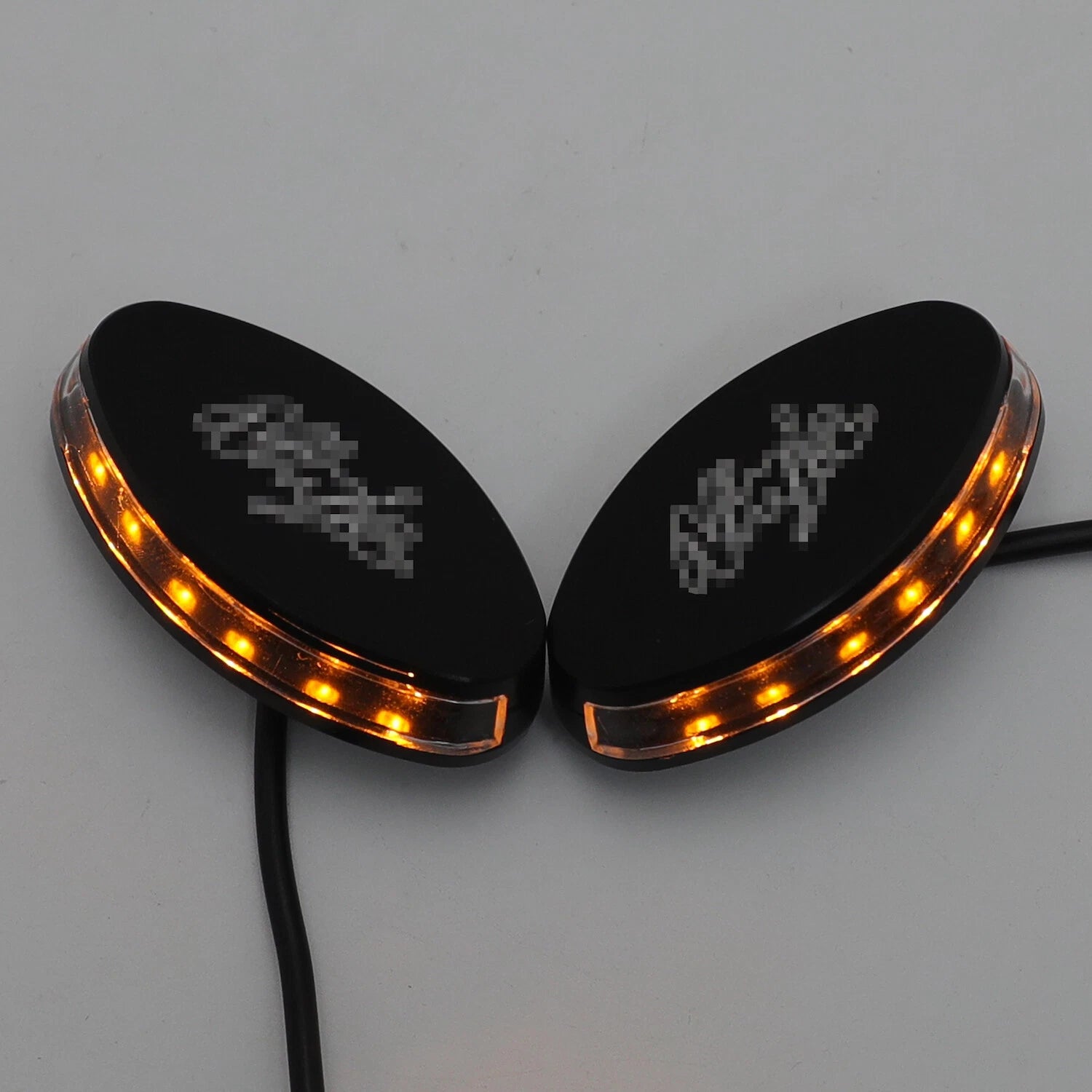 Black LED Signal Mirror Block Off Plate for Kawasaki Ninja ZX6R (2005–2008)