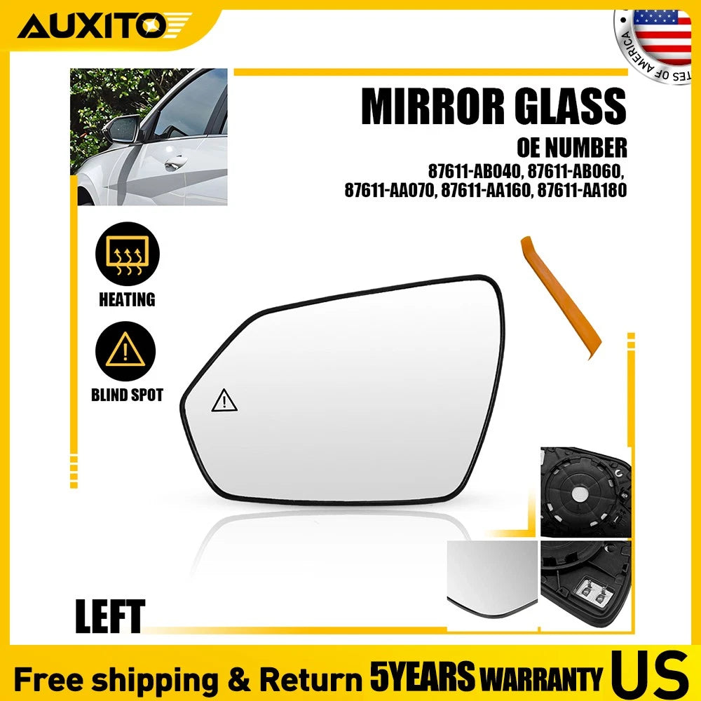 Heated Blind Spot Left Driver Side Mirror Glass for Hyundai Elantra (2021–2025)