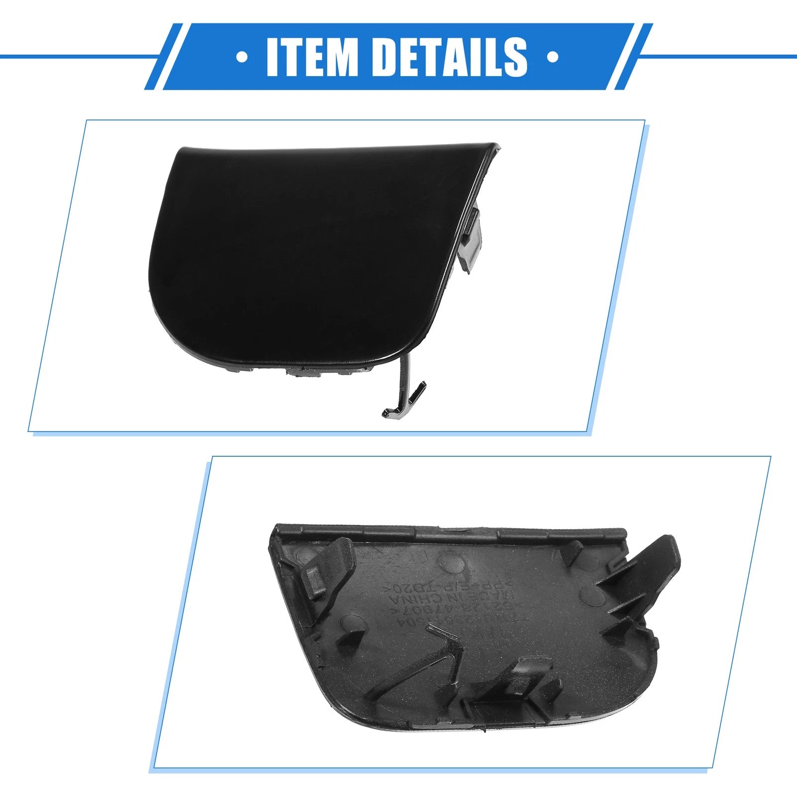 Front Left Tow Hook Cover for Toyota Prius XW30 (2012–2015) Black