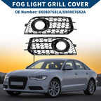 1 Pair Fog Light Grills for Audi A1 8X (2010–2014) No. 8X0807681A/8X0807682A