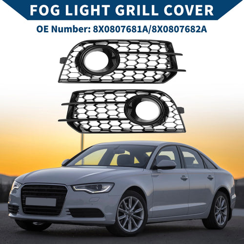 1 Pair Fog Light Grills for Audi A1 8X (2010–2014) No. 8X0807681A/8X0807682A