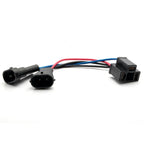 2 x H9/H11 to H4 3-Prong Female Dual Beam Headlight Splitter Harness Adapter