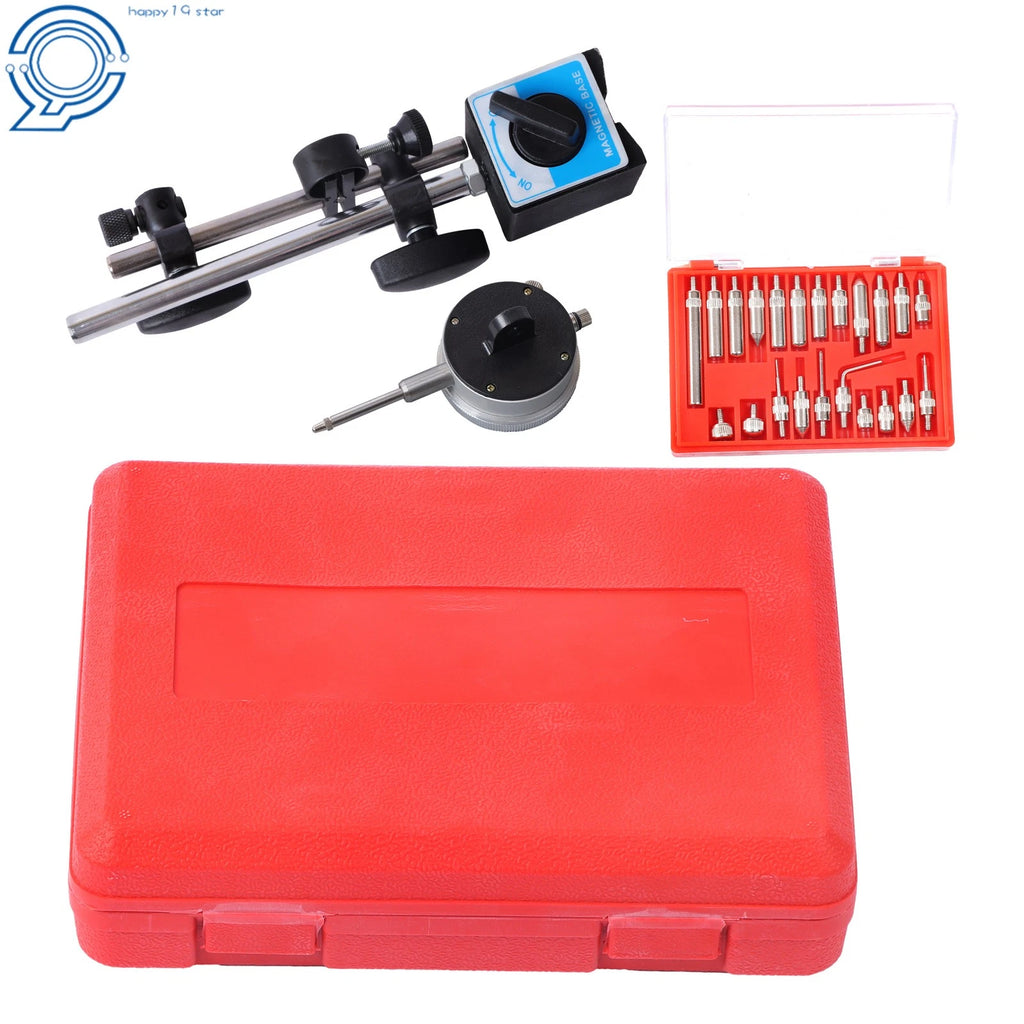 Dial Test Indicator & 22 Tips with Magnetic Base Set for Machinists