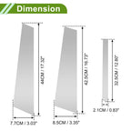 6 Pcs Door Pillar Window Trim for BMW 3-Series (2006–2011) Silver Tone