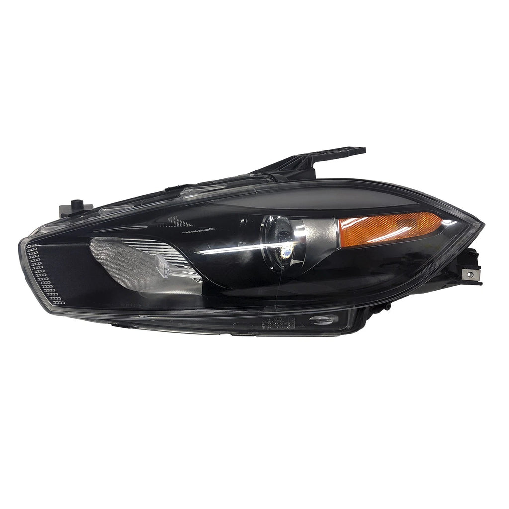 Replacement Driver Side Halogen Headlight Assembly w/Black Bezel w/o Dodge Logo