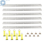 Set of 8 E-Track Tie Down D Rings for Steel E-Track Rails (5')