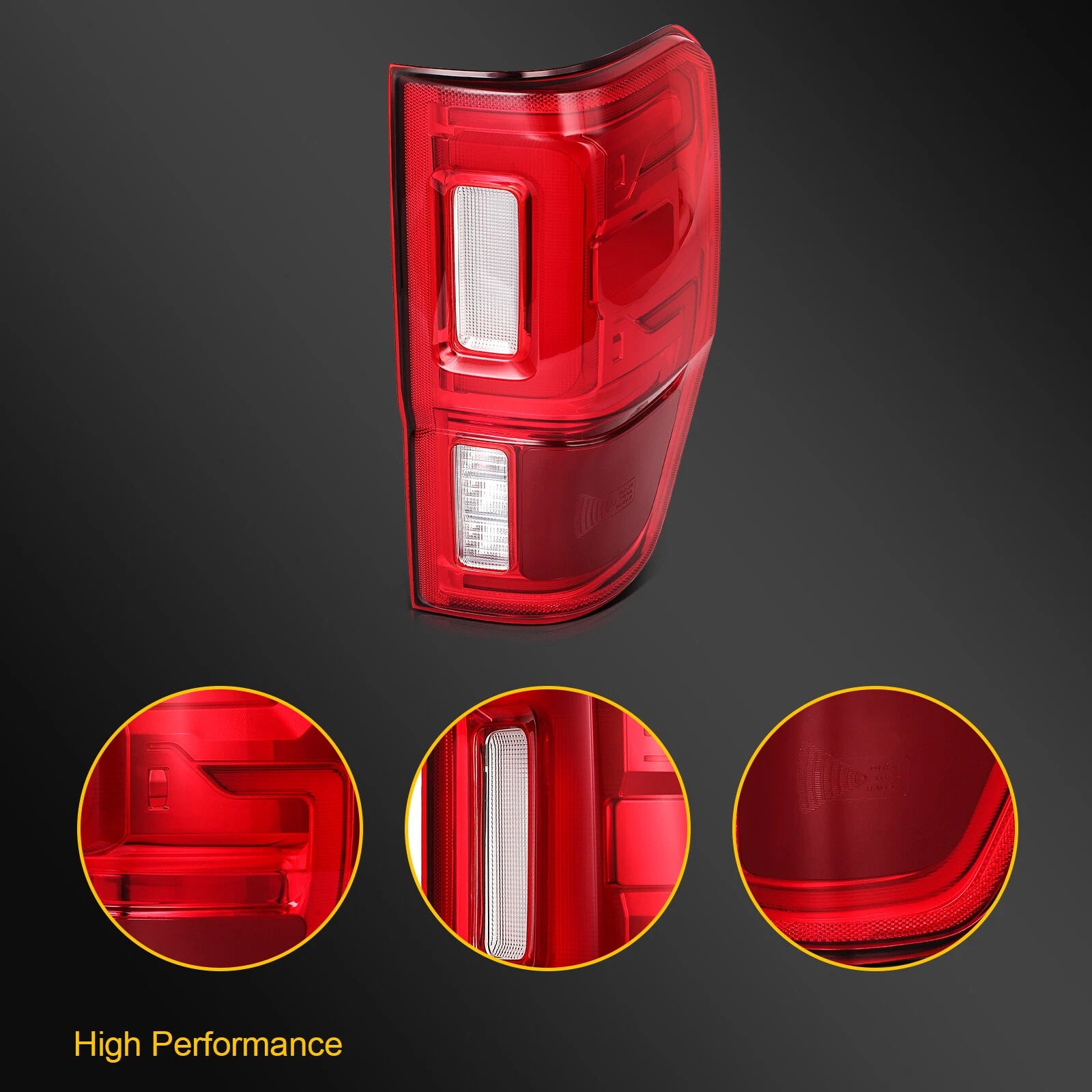 Right Side Full LED Tail Light with Blind Spot for Ford Ranger (2019–2023)