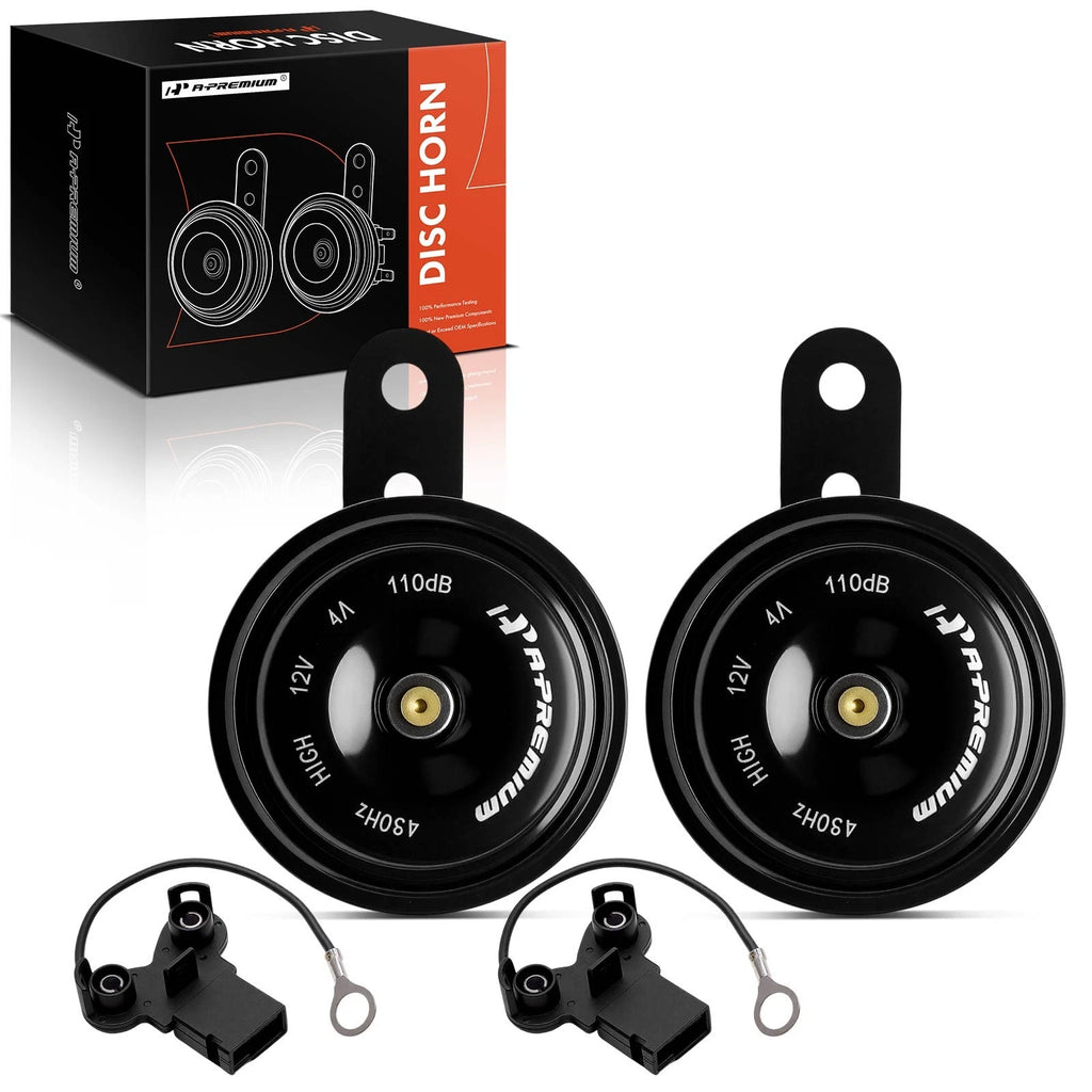 Black Disc Horn with 2 Connectors for Toyota Camry RAV4 Corolla (2018–2024)