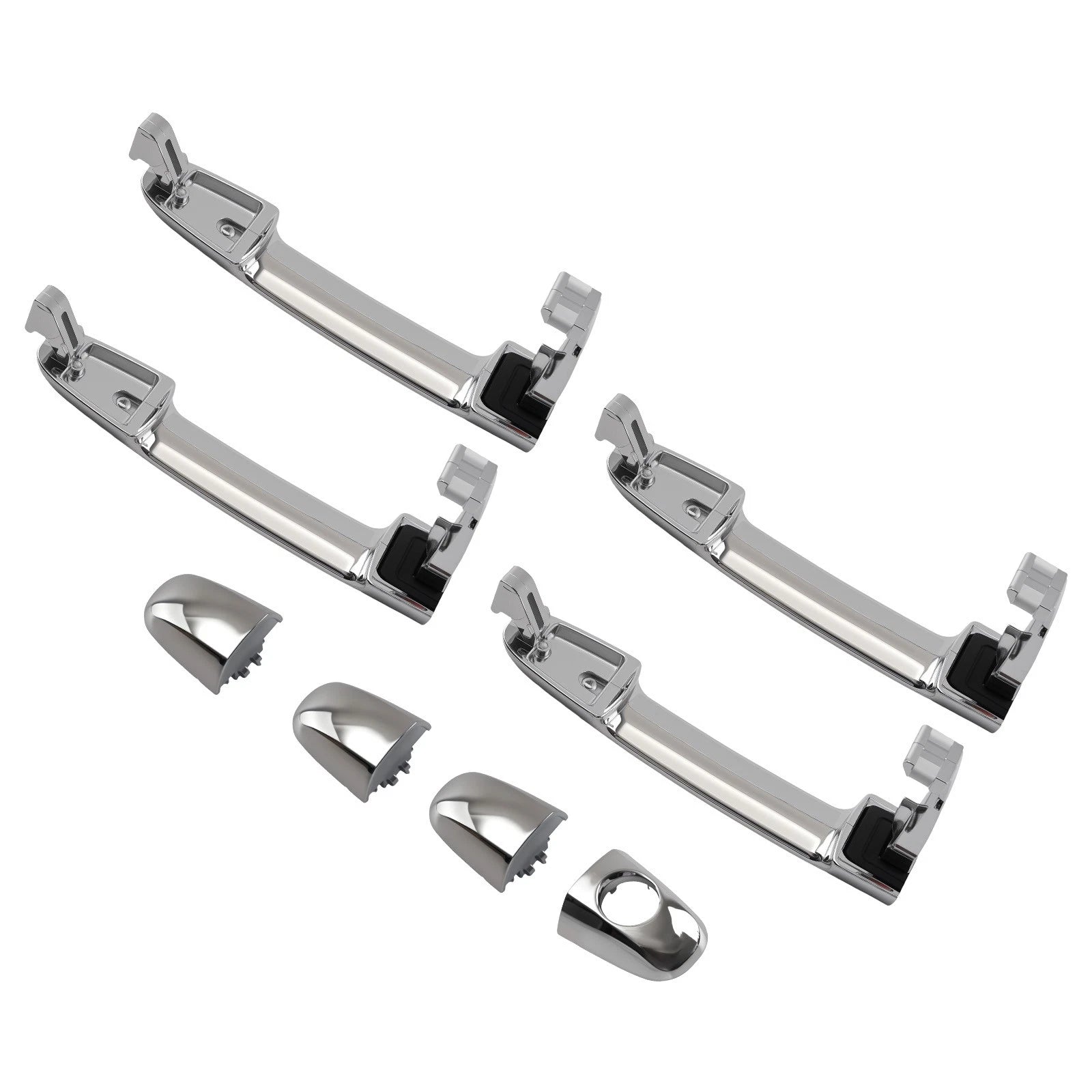 Outside Door Handle for Hyundai Sonata (2005–2010) Black Plastic (4PCS)