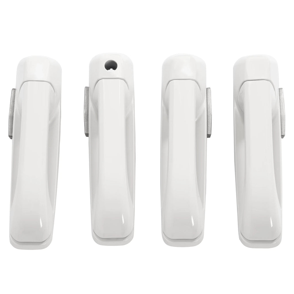 Set of 4 Exterior White Door Handles for Dodge Ram 1500 (2009–2024) / 3500 (2011–2025)