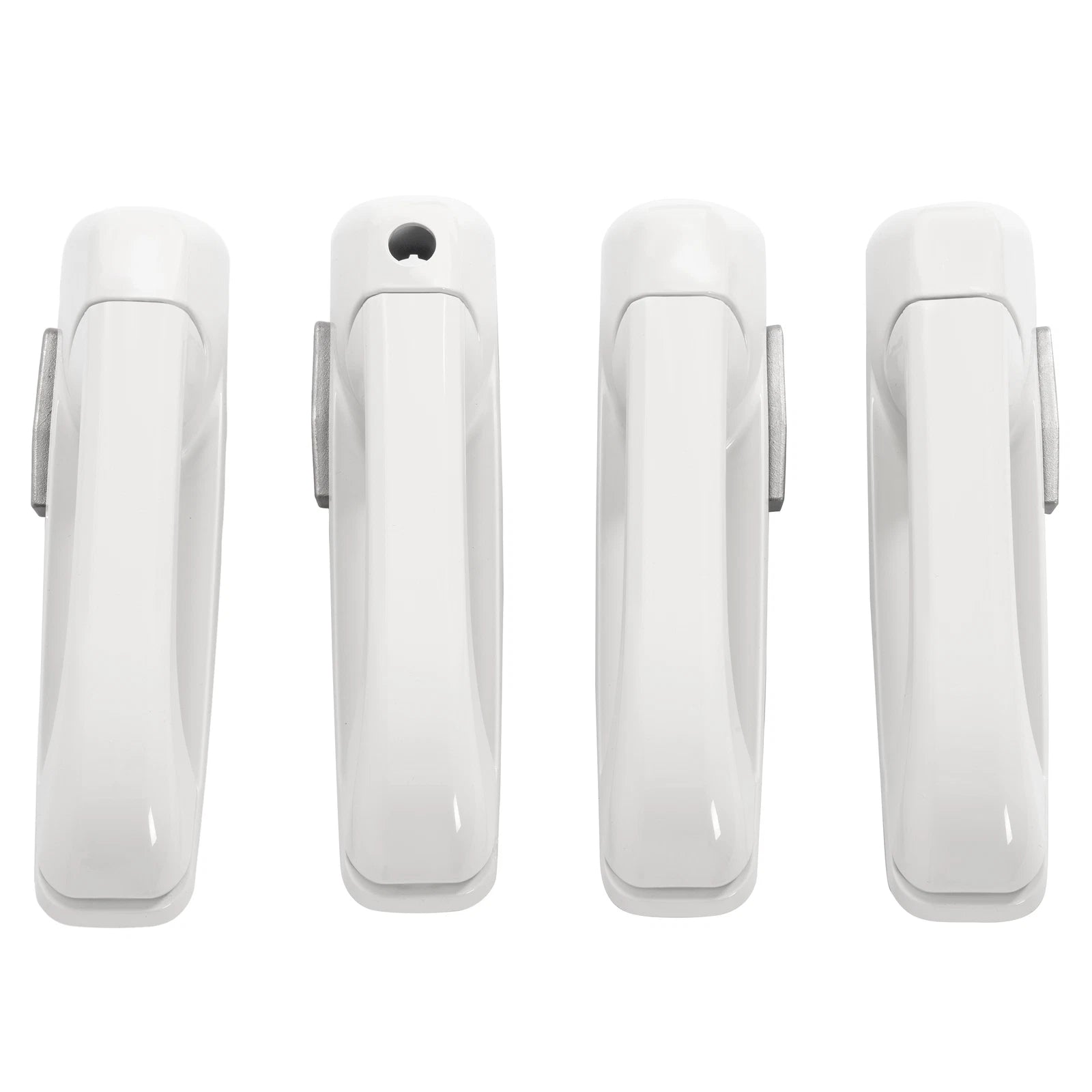 Set of 4 Exterior White Door Handles for Dodge Ram 1500 (2009–2024) / 3500 (2011–2025)