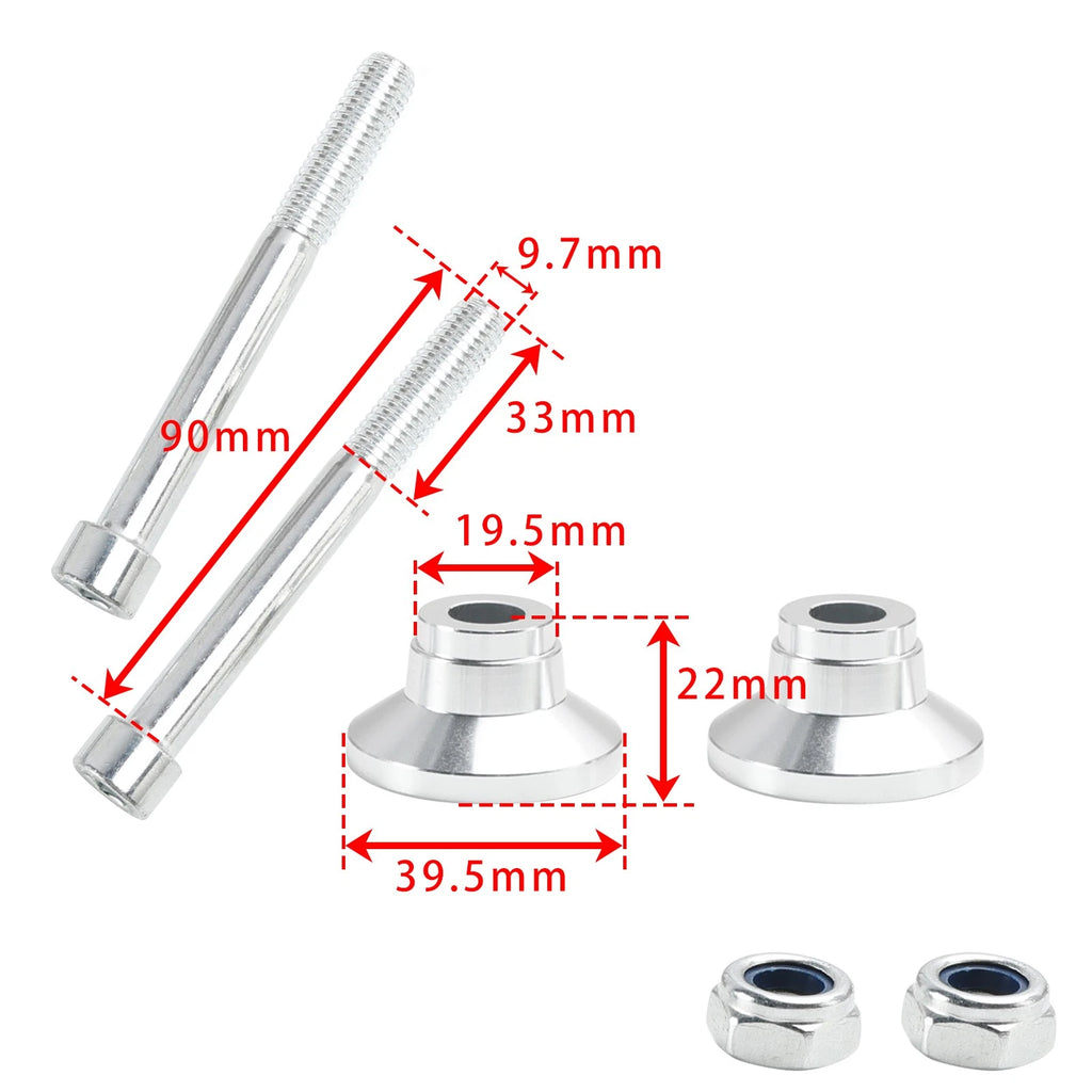 20mm Handlebar Riser Spacers for Ducati Desert X / Rally (2022–2024)