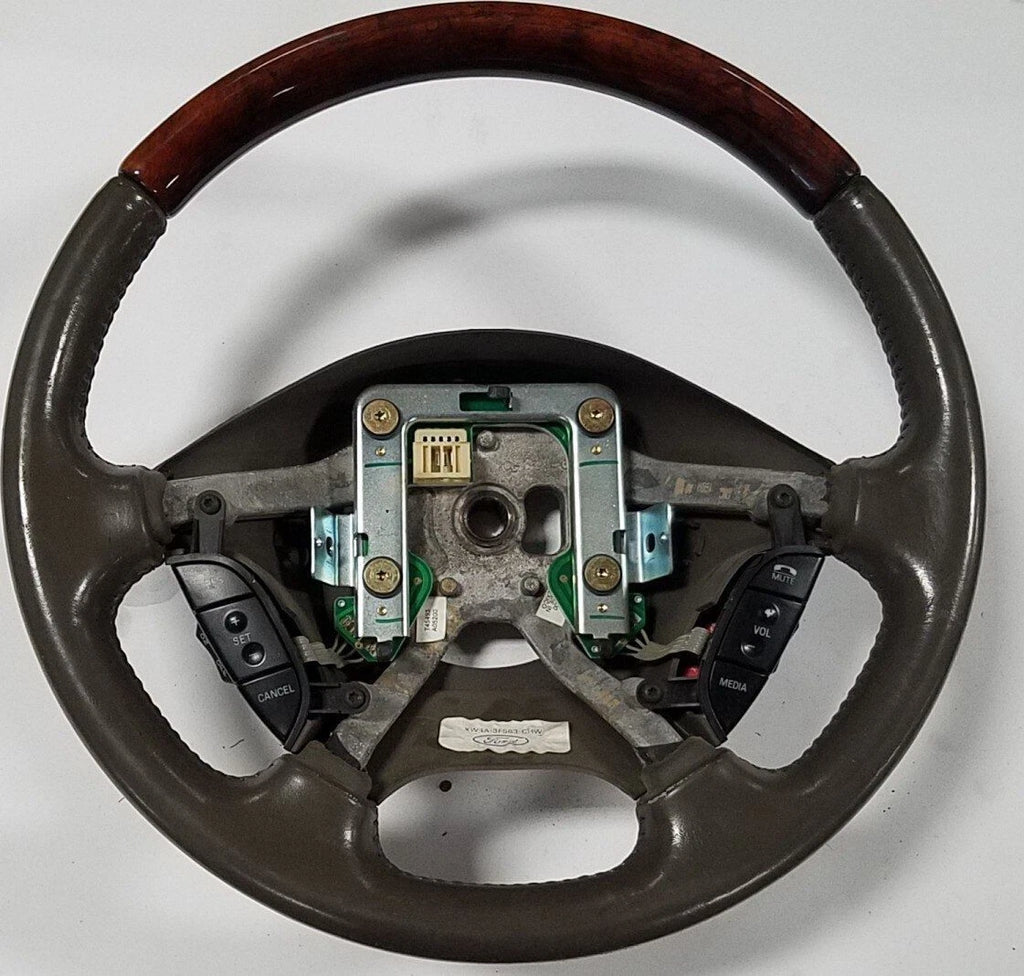 Steering Wheel for Lincoln LS (2000–2002) Tan Wood Grain Switches XW4A-3F563-CHW