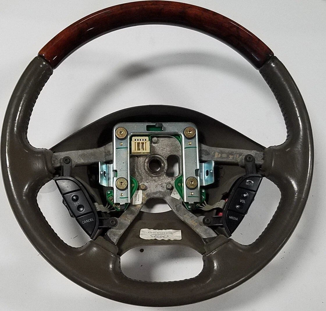 Steering Wheel for Lincoln LS (2000–2002) Tan Wood Grain Switches XW4A-3F563-CHW