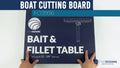 20" x 12" Cutting Board for Boat Fillet Table with Rod Holder Mount