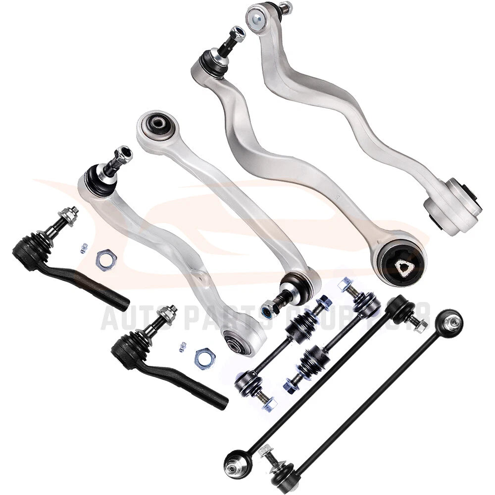 10Pc Front Lower Control Arm Outer Tie Rod Sway Bar for BMW 525i 528i 530i 545i (2001–2007)