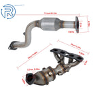 Catalytic Converter Set for Nissan Rogue (2008-2014) 2.5L Front & Rear