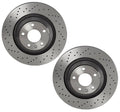 2X Brembo Xtra Rear Drilled Coated Disc Brake Rotors for A6 Quattro