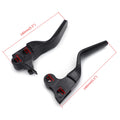 Black Smooth Shorty Wide Brake Levers for Harley XL/Dyna/Softail (1996–2014)