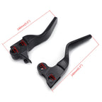Black Smooth Shorty Wide Brake Levers for Harley XL/Dyna/Softail (1996–2014)